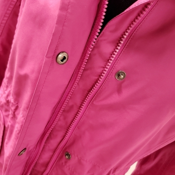 L.L. BEAN Pink H2OFF Raincoat Jacket Mesh-Lined Misses Small Petite 287445 - Picture 15 of 17